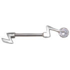 Perfect elegance - nipple piercing with rotating crystal 05