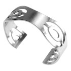 Steel bangle with stamped motif 307