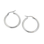 Steel hoop earrings medium