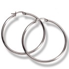Ear hoops made of steel, large, with click fasteners