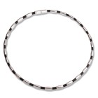Necklace with steel and rubber