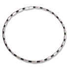Necklace with steel and rubber