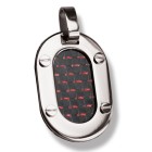 Pendant steel - with carbon fiber in red