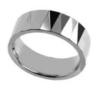 Ring in tungsten with a lace design
