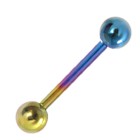 Mini barbell made of titanium in 1.0 and 1.2mm thickness