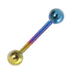 Mini barbell made of titanium in 1.0 and 1.2mm thickness