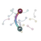 Standard titanium banana 1.6mm thickness without stone in different lengths