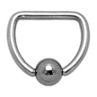 Surgical steel D-ring